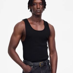 NEW MADEWELL Ribbed‎ Tank in Black Size Small